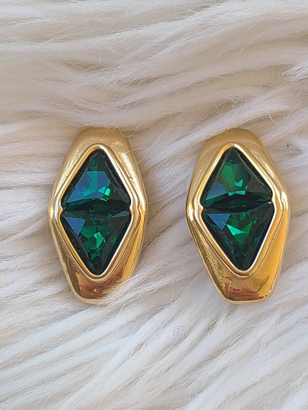 SAL By Swarovski Gold-Tone Clip On Earrings- Preowned Condition